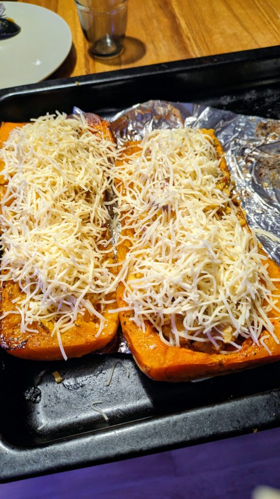 Cheesy Bacon and Mushroom stuffed Butternut Squash , easy butternut squash recipe, stuffed pumpkins, stuffed butternut squash, butternut squash recipe ideas, saru's diary, saru's not so secret diary