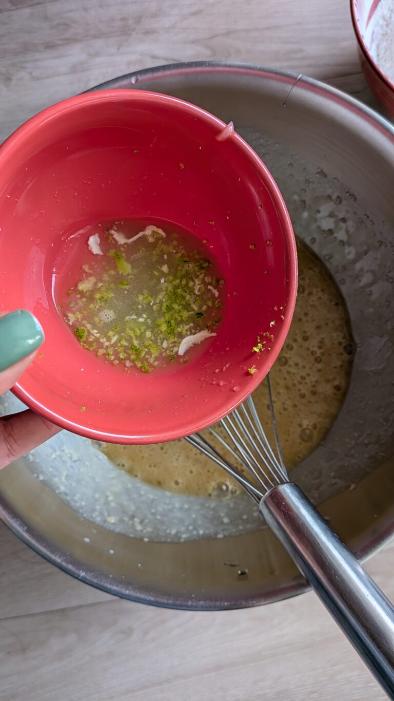 Black Sesame Madeleines with Lime and Almond Flakes,
